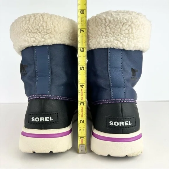 Sorel Cozy Carnival Waterproof Sporty Lightweight Lace Up Navy Blue Black Boots - Picture 5 of 13